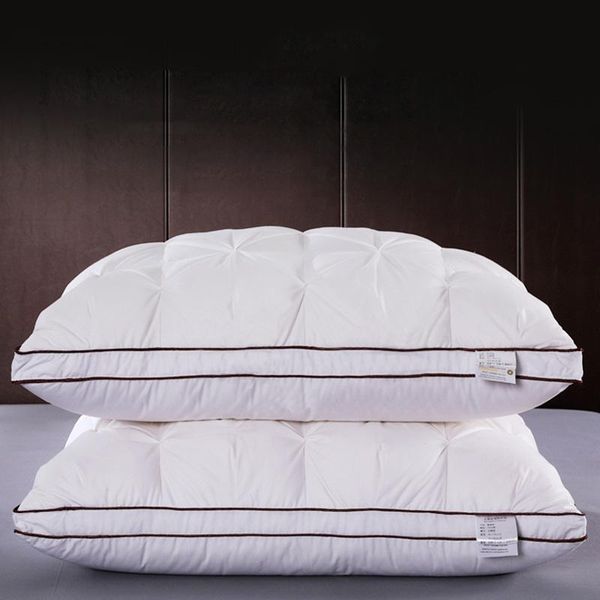 

pillow 48*74cm rectangle neck twisted flower down white duck core el comfortable bedding 1pc