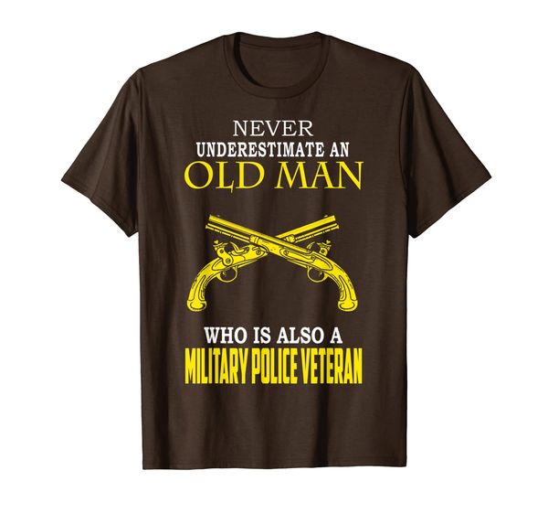 

Never Underestimate a Military Police Veteran T-Shirt, Mainly pictures