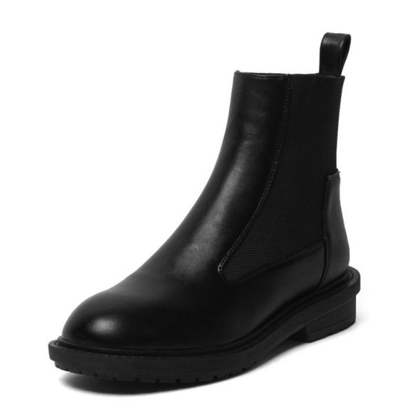 

size 31-43 women ankle boots flats round toe shoes women fashion party winter warm boots casual footwear, Black