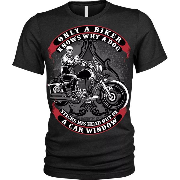 

only a biker t-shirt funny motorcycle rider motorbike mens, White;black