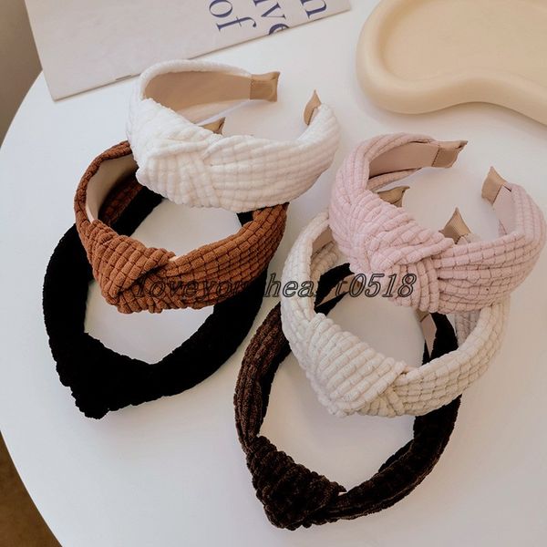 

winter wool knot headbands bezel hairband women clips hair accessories girls warm headband opaska do wlosow bandeau femme diademas, Silver