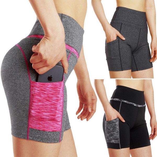 

women's shorts women high waist fitness skinny elastic slim stretch, White;black