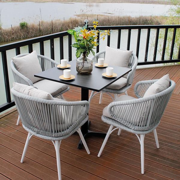 

camp furniture el coffee shop villa leisure garden chairs outdoor balcony small apartment rattan chair home reception lounge