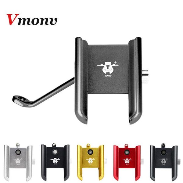 

cell phone mounts & holders vmonv aluminum bicycle motorcycle holder rearview bracket adjust stand bike handlebar support mount