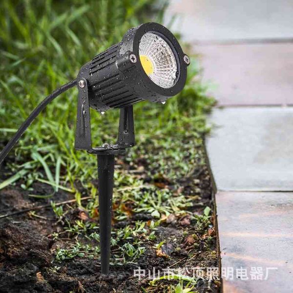 

led outdoor waterproof landscape light tree grass plug in mud lamp courtyard garden seven color small spotlight