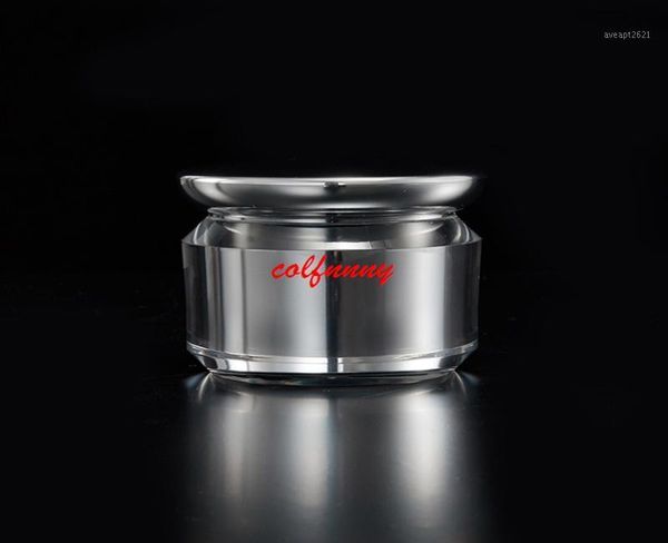 

storage bottles & jars empty acrylic lotion cream cosmetic silver luxury skin care jar 30 50 80 120 ml pump container f042403