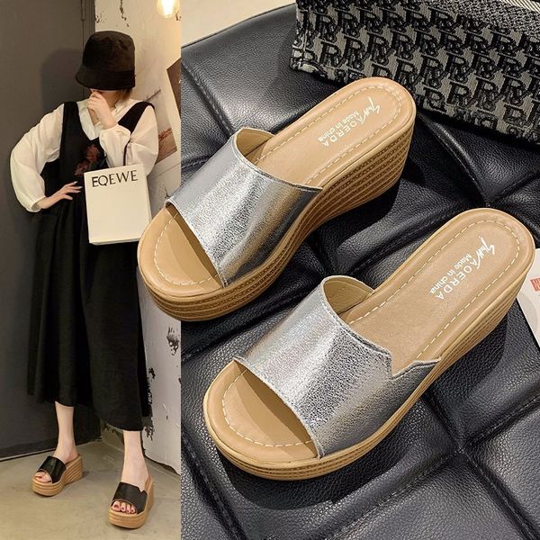 

korean women's slippers in summer, Black