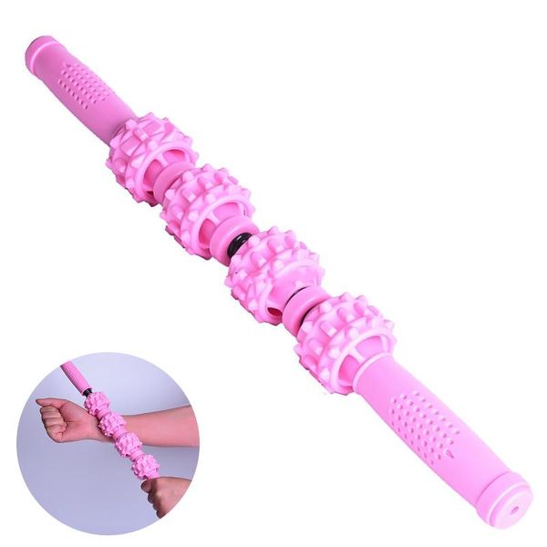 

accessories muscle massage stick 4-massaging ball portable yoga handheld pu relax protrude massaging strength exercising bar