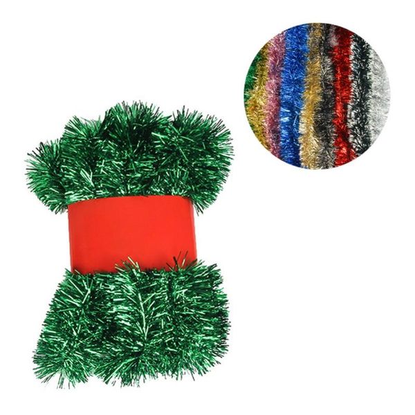 

decorative flowers & wreaths 5m tinsel garland christmas tree ornament wedding birthday bright color holiday decoraiotn party supplies