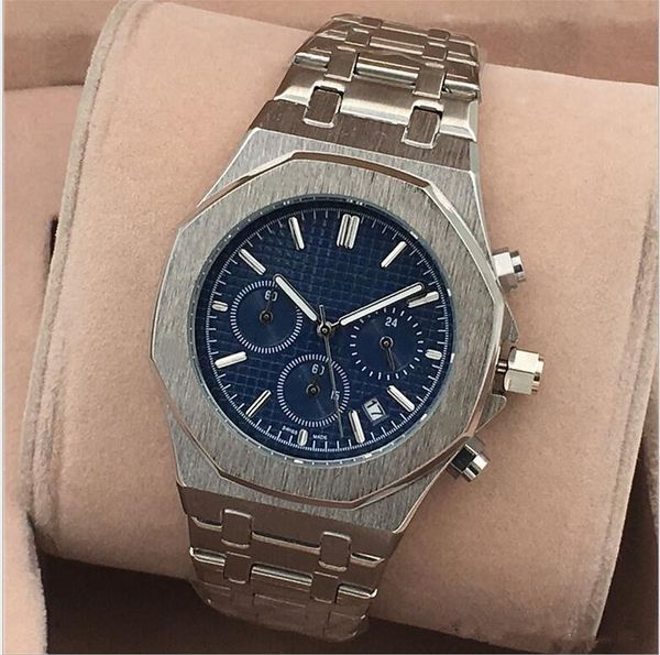 

2020 all subdials work watch mens watches stainless steel quartz wristwatches satch watch relogies for men relojes gi216a, Slivery;brown