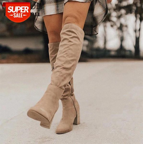 

wdhkun women knee-high boots lace up high heels women shoes lace up winter boots warm size new fashion #qv4o