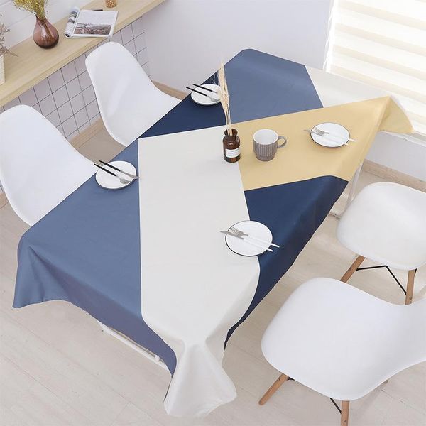 

table cloth simanfei nordic geometric linen rectangle oilcloth on the tea coffee cover waterproof dining tablecloths
