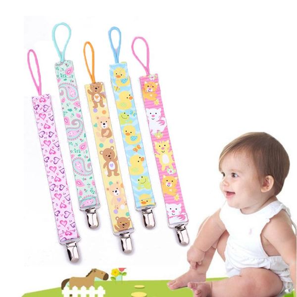 

pacifiers# baby pacifier chains adjustable animal print dummy clip children alloy cute teethers holder chain infant toy