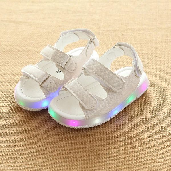 

sandals arrival girls boys led glow children beach shoes summer child cute design casual kids, Black;red