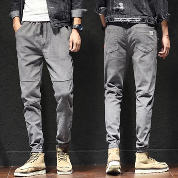 

men's jeans fashion all-match autumn and winter corduroy casual pants loose harem trousers, Blue