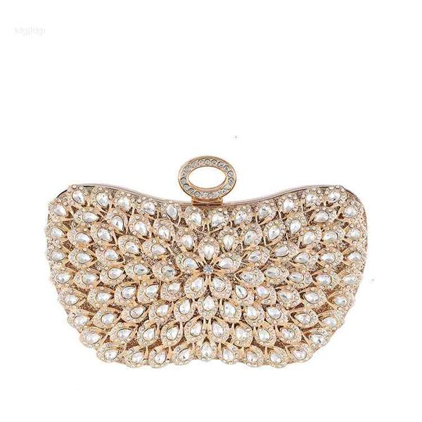 

rhinestone evening party clutch ladies luxury wedding finger ring purse handle handbag elegant bag diamonds pearl