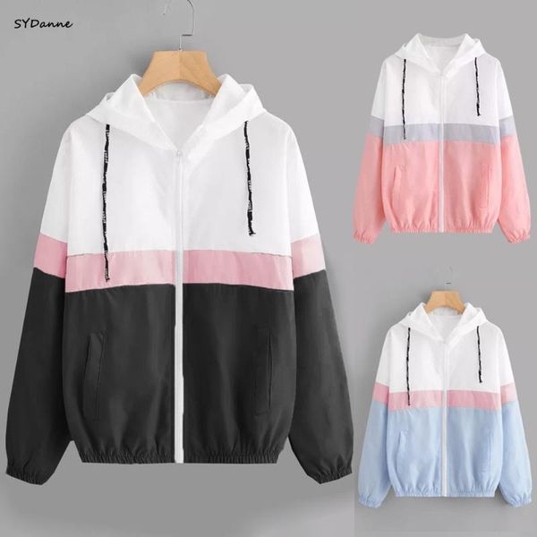 

women's jackets sydanne jacket womens full sleeve patchwork thin overcoat 2021 fashion solid outwear coat casaco feminino, Black;brown