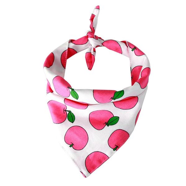 

dog bib cool and comfortable triangular bandage scarf pet collar christmas eve apple printed saliva towel 22-38cm n apparel
