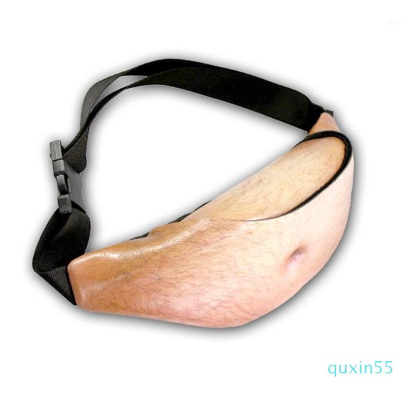 

the new creative fashion funny men waterproof fabric beer belly skin pu leather waist bag