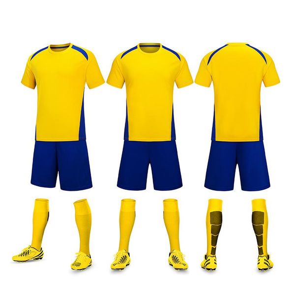 Jersey de futebol personalizado conjuntos de futebol terno de manga curta adulto placas de luz das crianças meninos e meninas classe uniforme de treinamento de treinamento de equipe de treinamento