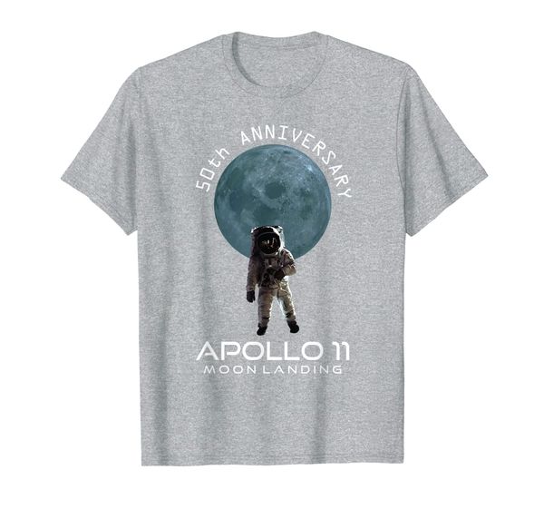 

50th anniversary apollo 11 moon landing space one first step t-shirt, White;black