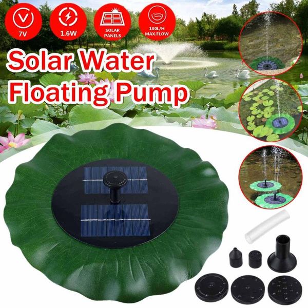 

lotus-shaped fountain pump solar power 7v waterproof water for yard and garden bird powered decorations