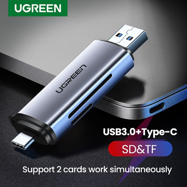 Lettore di schede USB 3.0 Tipo C a SD Micro SD Lettore di schede TF per PC Accessori per laptop Lettore di schede di memoria intelligente Lettore di schede SD