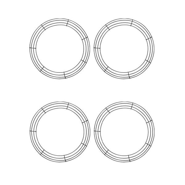 

decorative flowers & wreaths 4pcs 16inch festival decor metal ring diy craft outdoor valentines multifunctional home durable art wire wreath