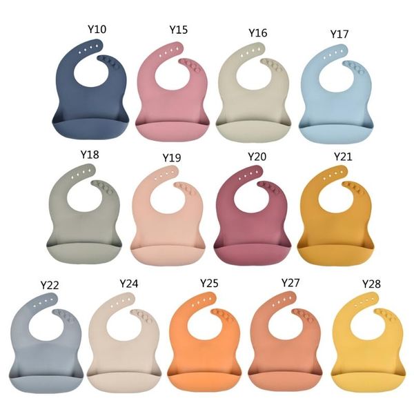 

fashionable silicone baby bib waterproof solid infant bandana bibs born feeding burp cloth drooling scarf j60b & cloths