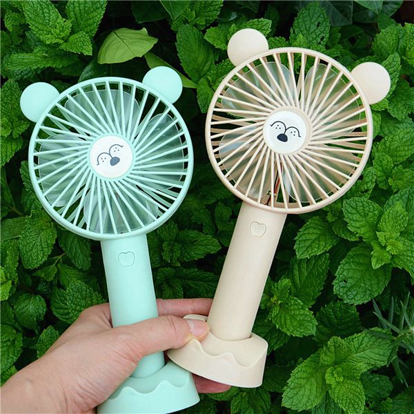 

fans handheld usb mini desksmall fan creative cartoon portable charging handheld