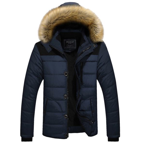 

winter parkas coat men casual thick warm fur jackets mens outwear coats chaqueta de los hombres jacket chaqueta de los hombres 210515, Black