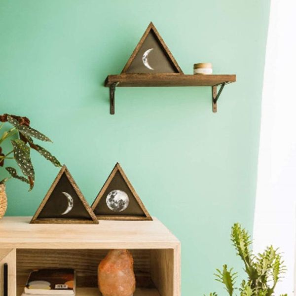 

other home decor rustic style moon phases wooden signs trio framed wall hanging decoration pediments for apartment living room bedroom galle
