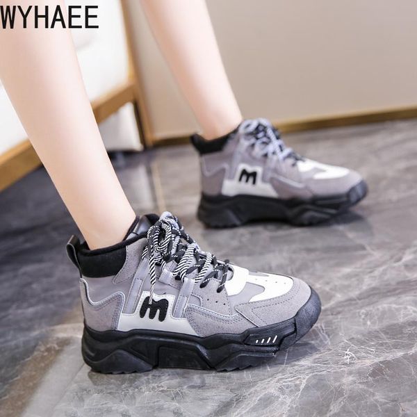 

boots 2021 velvet sports shoes fashion vulcanized women's casual warmth ladies thick-soled old zapatillas mujer, Black