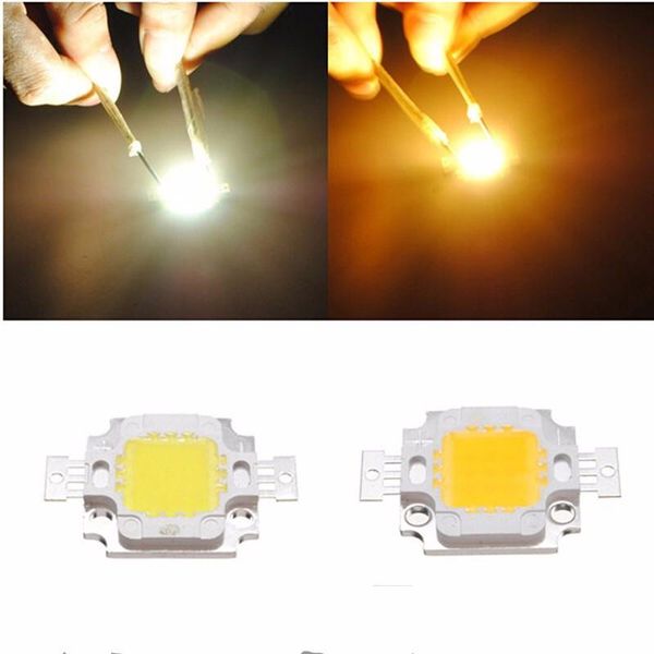 

bulbs 4/10pcs cob led 9-12v10w diode bead diy bulb lamp outdoor floodlight spotlight warm white/white