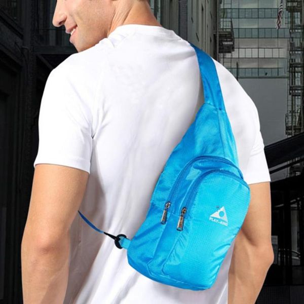 

backpack foldable cross shoulder bag water-proof wear resistant skin-friendly drawstring design folding hiking crossbody for men