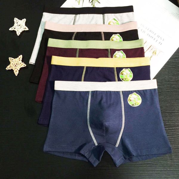 

men's cotton underwear wide edge spandex head new style boxer shorts, Black;white