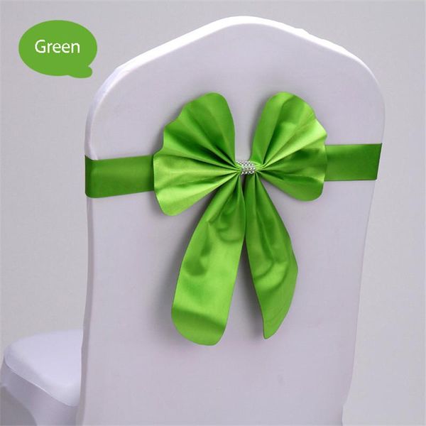 

50 pieces a lot wedding chair bows satin sashes butterfly spandex chair sashes wedding party banquet decoration