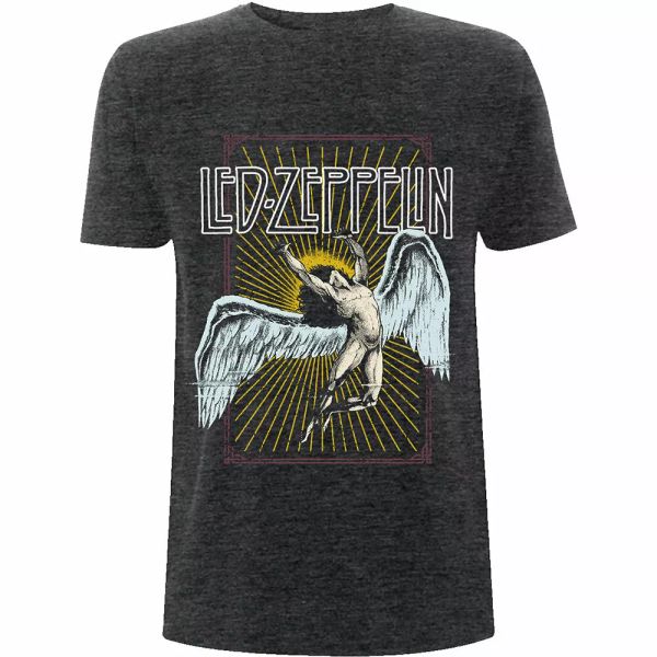 

official led zeppelin icarus t-shirt men unisex, White;black
