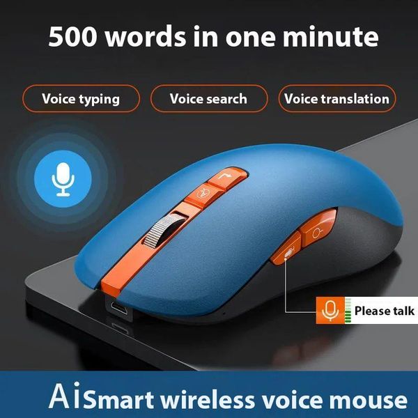 

mice wireless mouth intelligent voice translation rechargeable thin hd noise reduction microphonefor desklapmouse