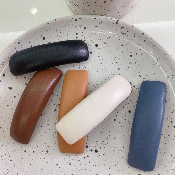 

hair clips & barrettes 2021all-match solid color sponge leather hairpin bb clip girl side temperament bangs accessories korean h, Golden;silver