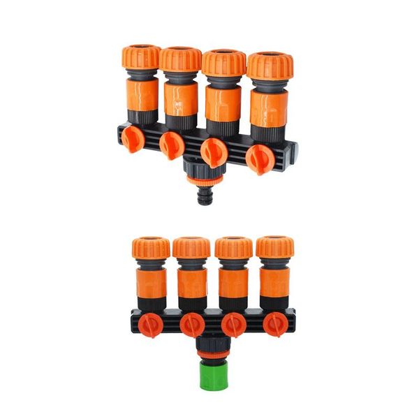 

watering equipments garden hose 4-way tap water splitter for 1/2 3/4 connector 16mm 20mm 1pcs