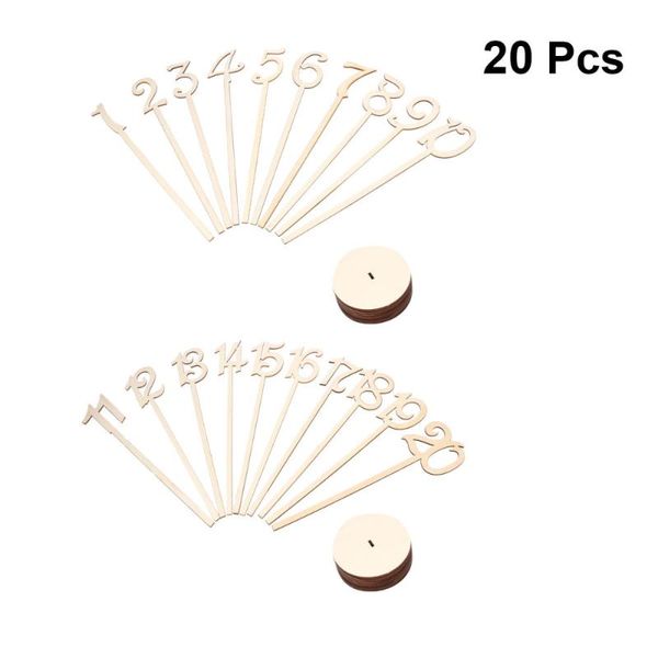 

party decoration 1pc wooden seats table numbers creative seating cards holder for wedding events catering (1-20/pack)