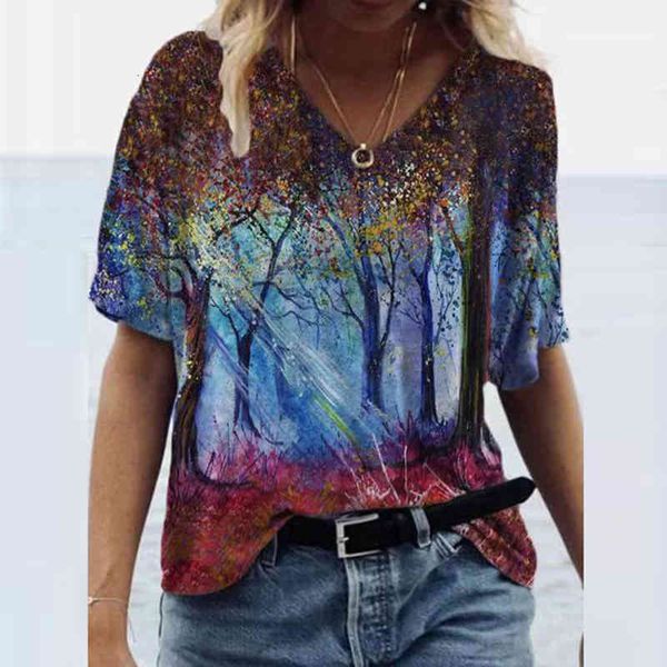 

knits spring floral colorful print short sleeve blouse women shirt summer fashion casual loose elegant o-neck pullover blusa okwy nw2n, White