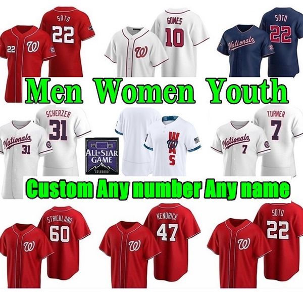 

2021 men women youth washington baseball jerseys juan soto max scherzer stephen strasburg trea turner patrick corbin howie kendrick eaton ro, Blue;black