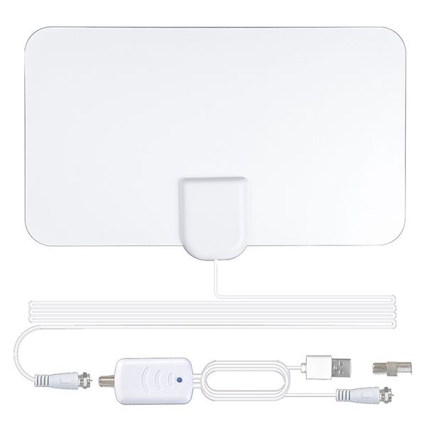 4K 200 Miles Range 25DB HDTV Antennas Indoor Mini HD Digital T.V Antenna Signal Booster For VHF UHF HDTVs Aerial TV Receiver