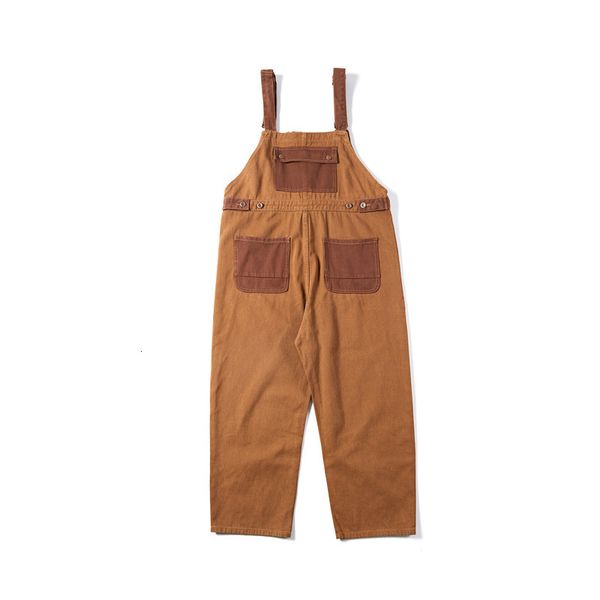 

jumpsuit multi-pocket loose casual pants men's hip-hop overalls streetwear, Blue