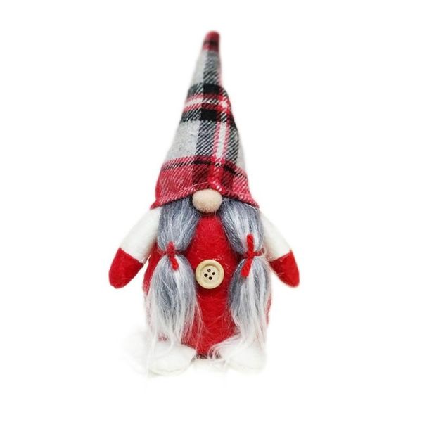 

party decoration handmade plaid santa claus