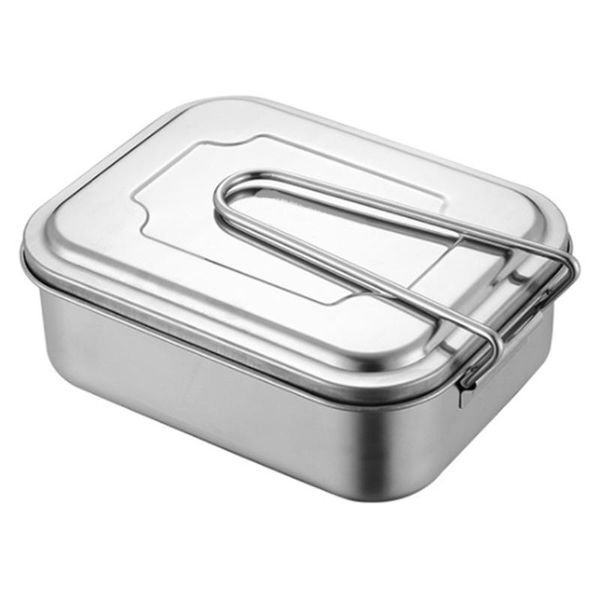 

dinnerware sets stainless steel lunch box bento container camping supplies for kids or adults 1200ml