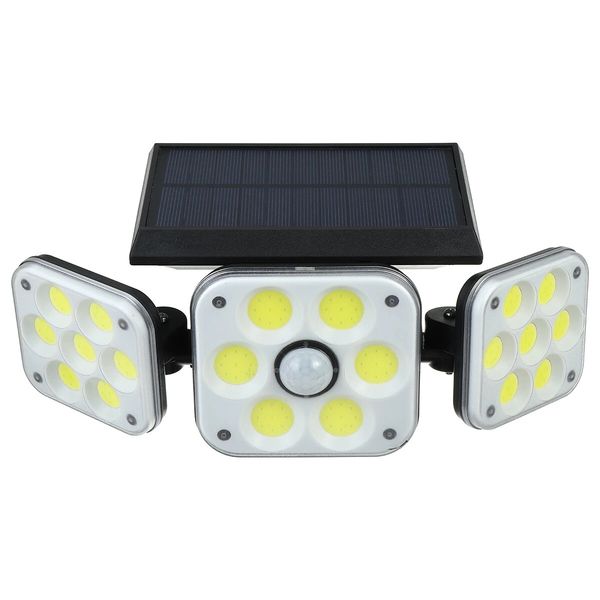 

138 cob led solar panel street light outdoor pir motion sensor security lamp