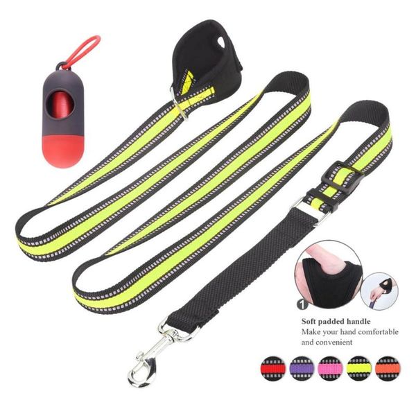 

reflective dog leash adjustable puppy lead leashes outdoor safety traction rope for dogs walking training belts pet accessories collars &